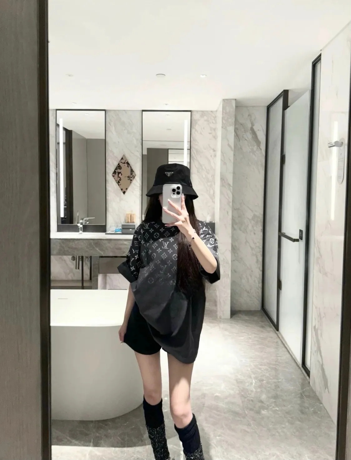 Louis Vuitton/Louis Vuitton 24ss presbyopic gradient printed short sleeves
